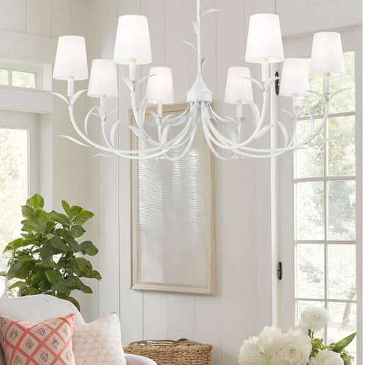 Aslin 8 Light Chandelier Textured White