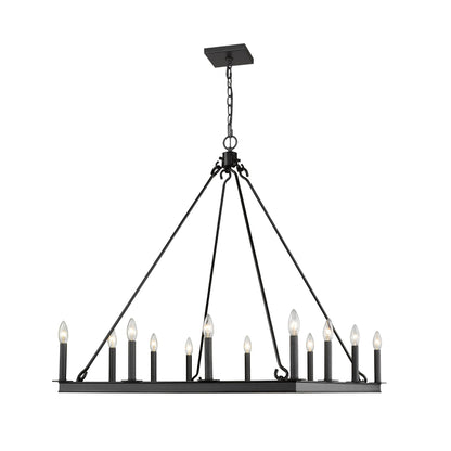 Barclay 12 Light Chandelier Matte Black