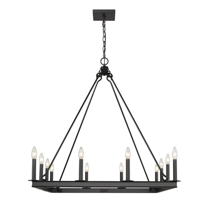Barclay 12 Light Chandelier Matte Black