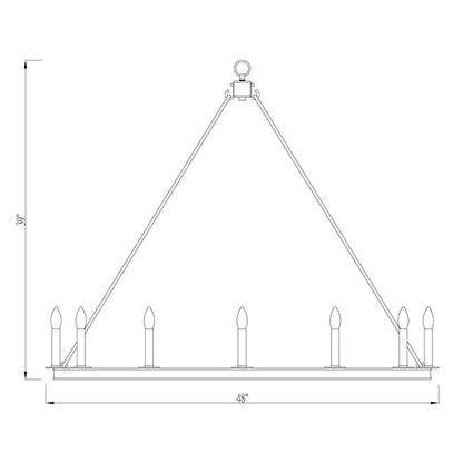 Barclay 12 Light Chandelier Polished Nickel