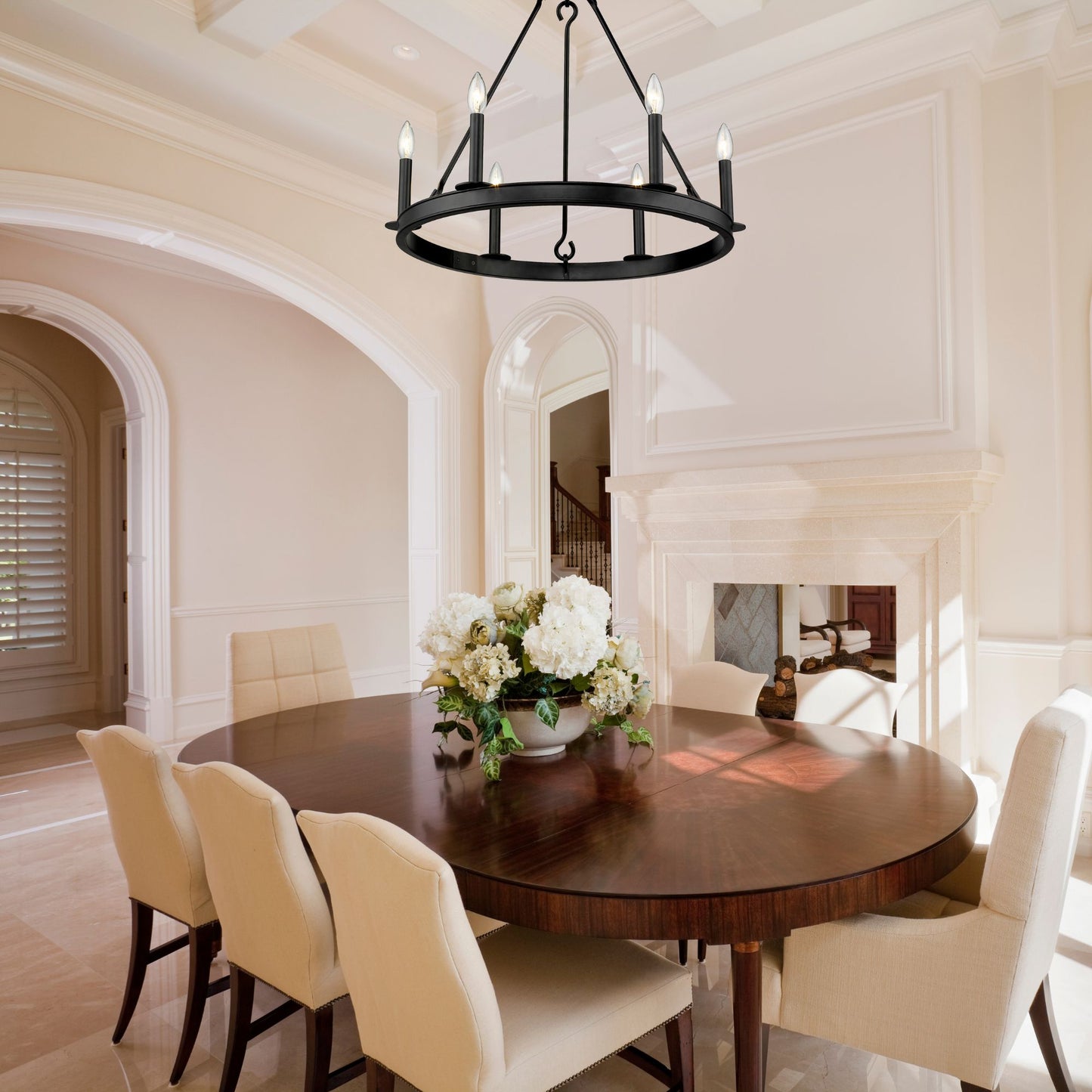 Barclay 6 Light Chandelier Matte Black