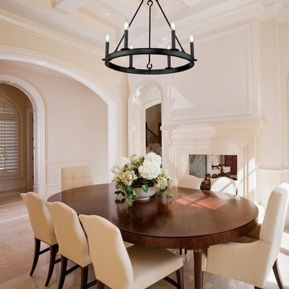 Barclay 6 Light Chandelier Matte Black