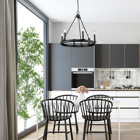 Barclay 6 Light Chandelier Matte Black