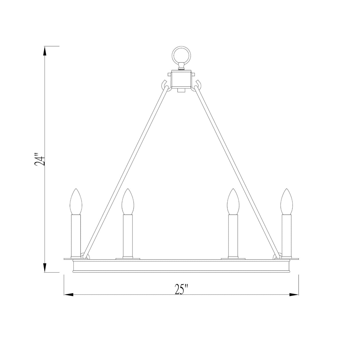 Barclay 6 Light Chandelier Olde Brass