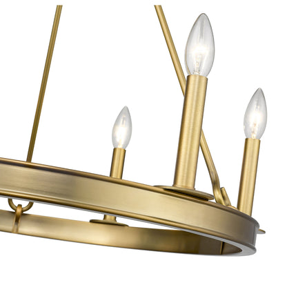 Barclay 6 Light Chandelier Olde Brass