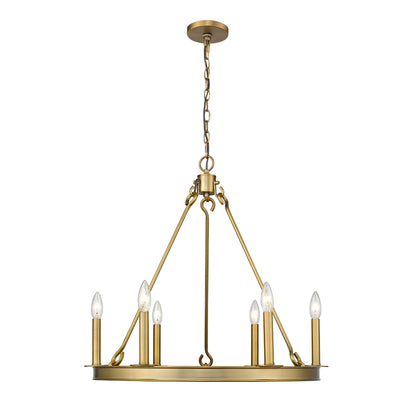Barclay 6 Light Chandelier Olde Brass