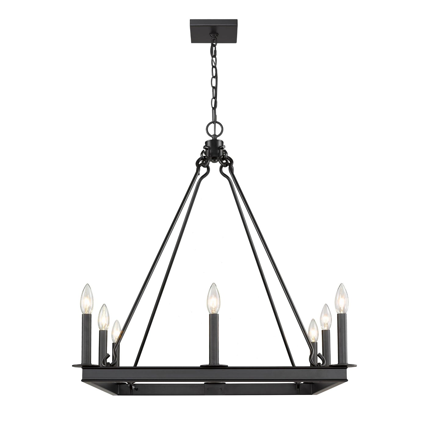 Barclay 8 Light Chandelier Matte Black