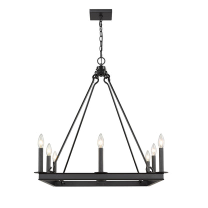 Barclay 8 Light Chandelier Matte Black