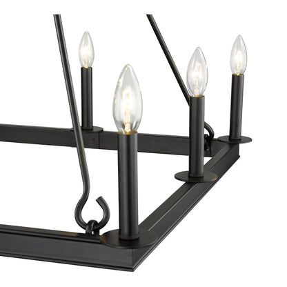 Barclay 8 Light Chandelier Matte Black