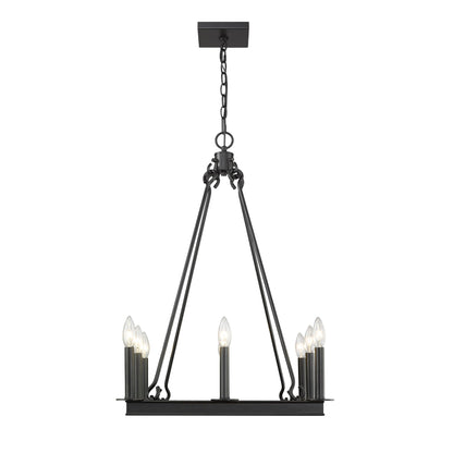 Barclay 8 Light Chandelier Matte Black
