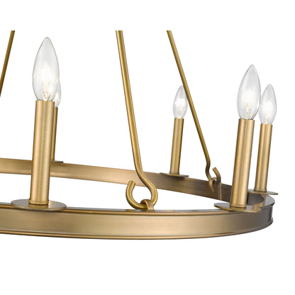 Barclay 8 Light Chandelier Olde Brass