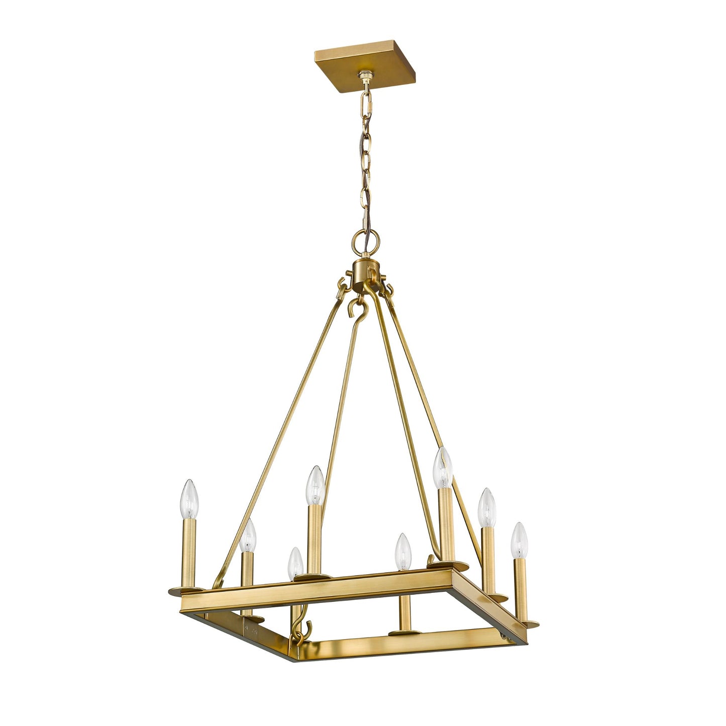 Barclay 8 Light Chandelier Olde Brass