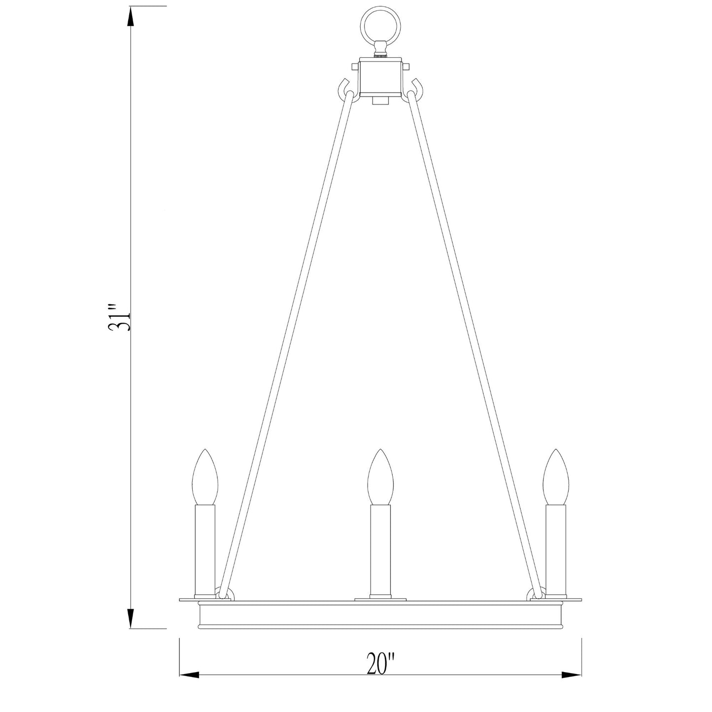 Barclay 8 Light Chandelier Olde Brass