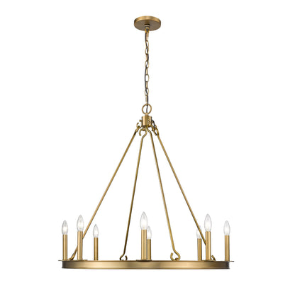 Barclay 8 Light Chandelier Olde Brass