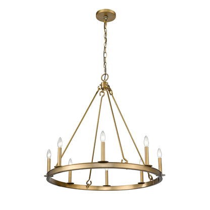 Barclay 8 Light Chandelier Olde Brass
