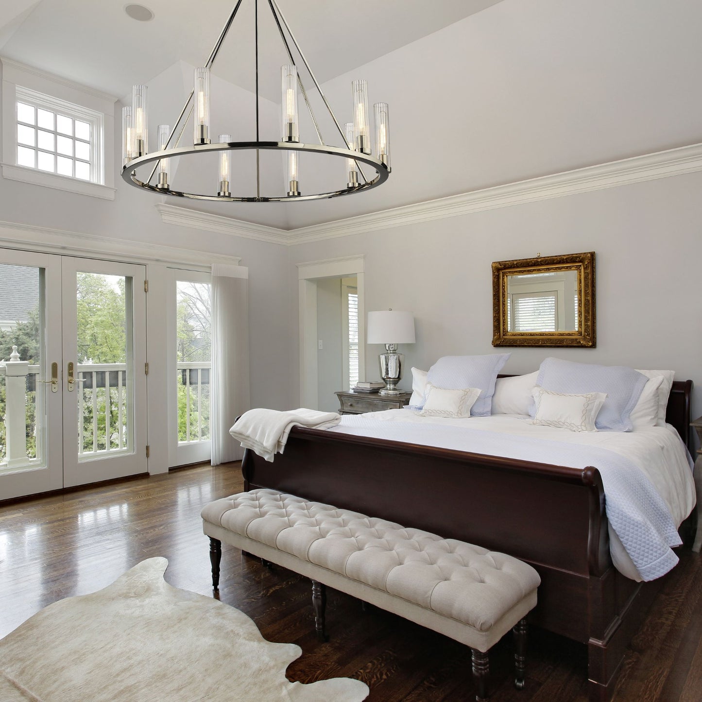 Beau 10 Light Chandelier Polished Nickel