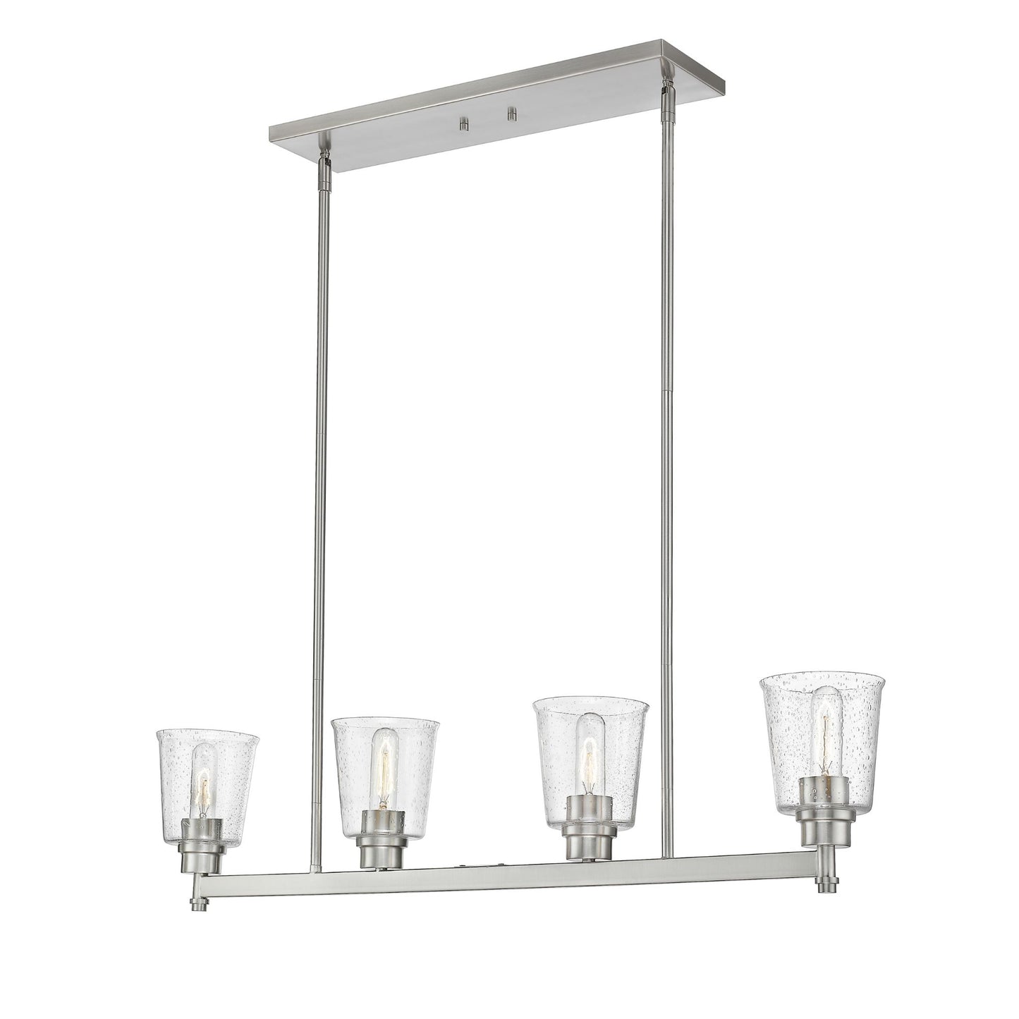 Bohin 4 Light Linear Chandelier Brushed Nickel