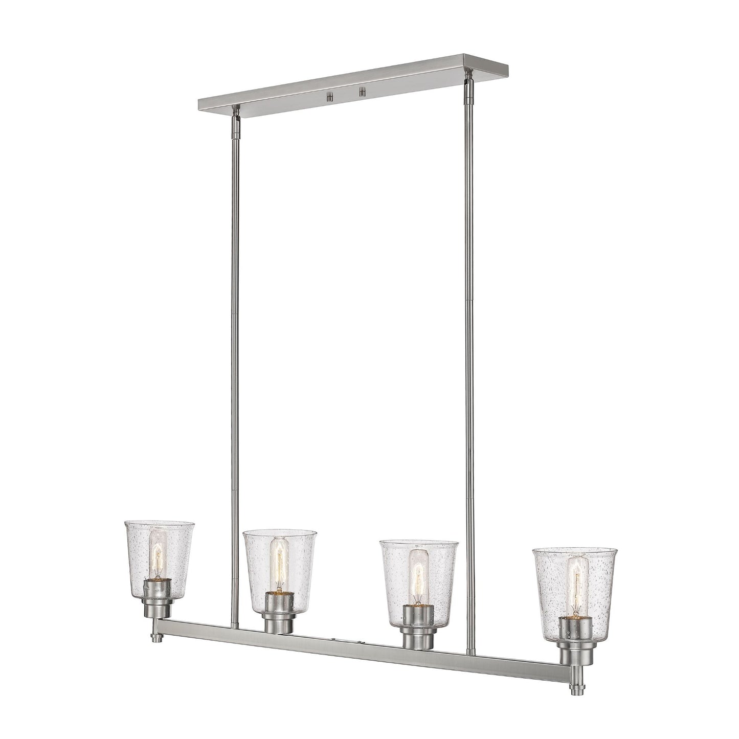 Bohin 4 Light Linear Chandelier Brushed Nickel
