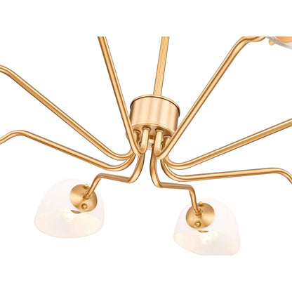 Breton 8 Light Chandelier Modern Gold