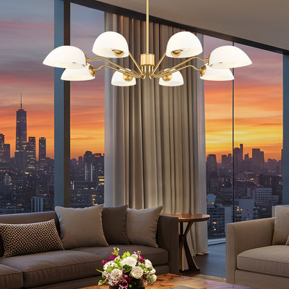 Breton 8 Light Chandelier Modern Gold