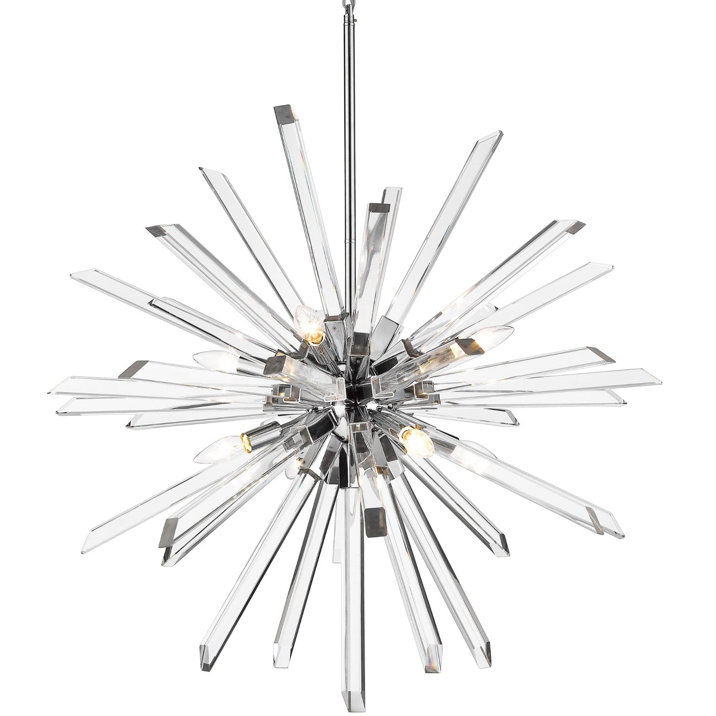 Burst 8 Light Chandelier Chrome