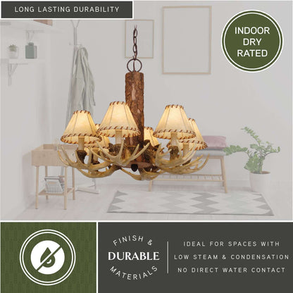 Lodge 6L Antler Chandelier
