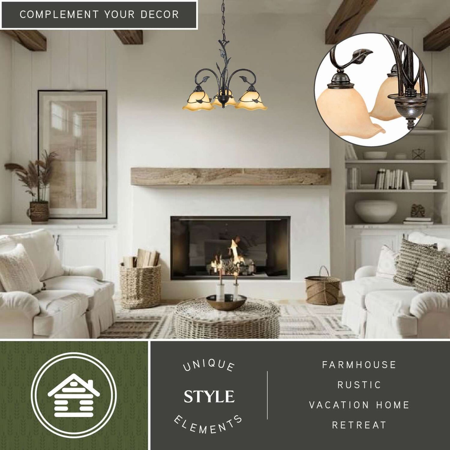 Vine 3L Chandelier