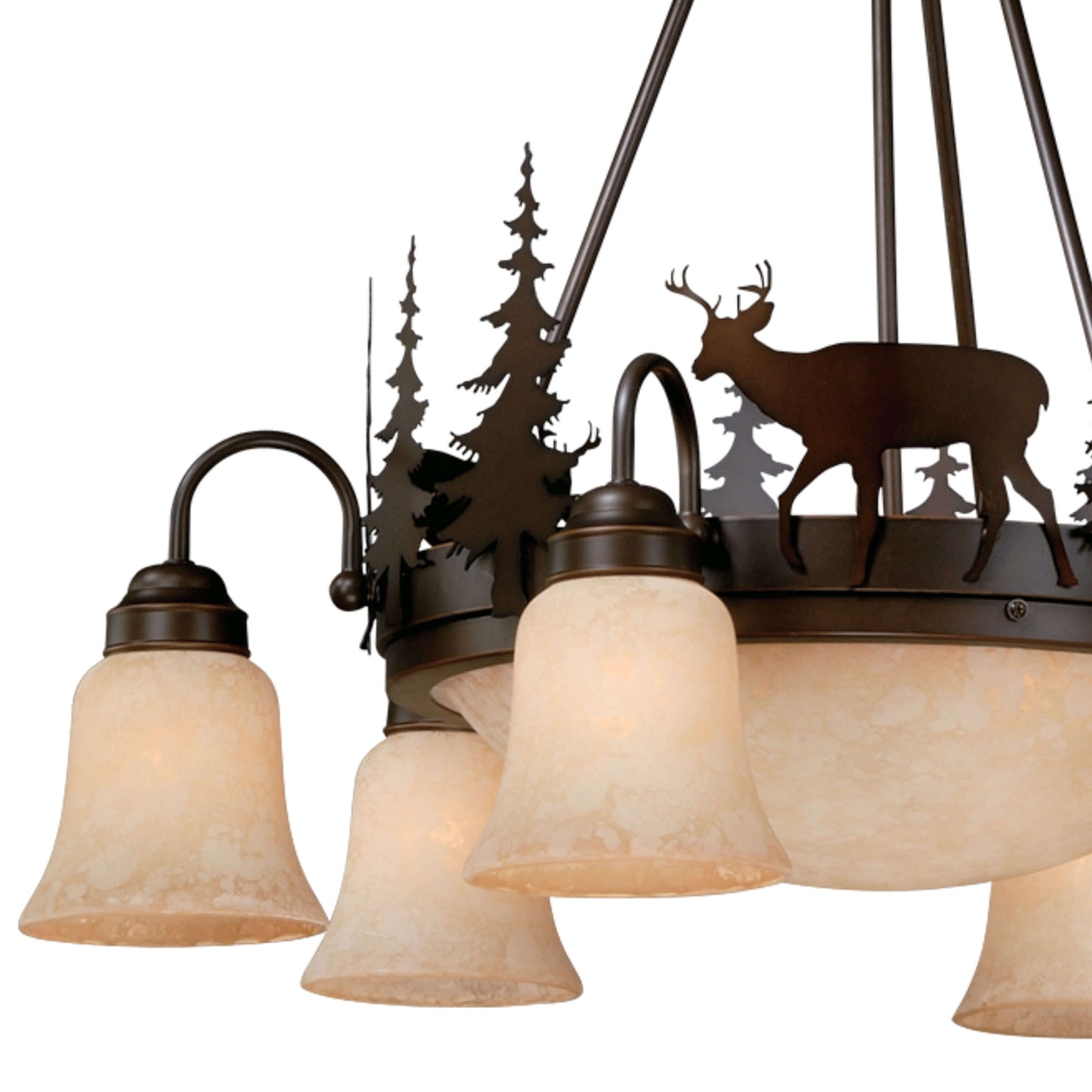 Bryce 9L Deer Chandelier