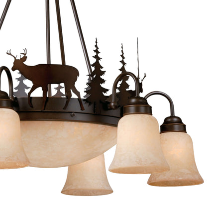 Bryce 9L Deer Chandelier