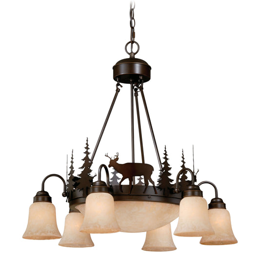 Bryce 9L Deer Chandelier