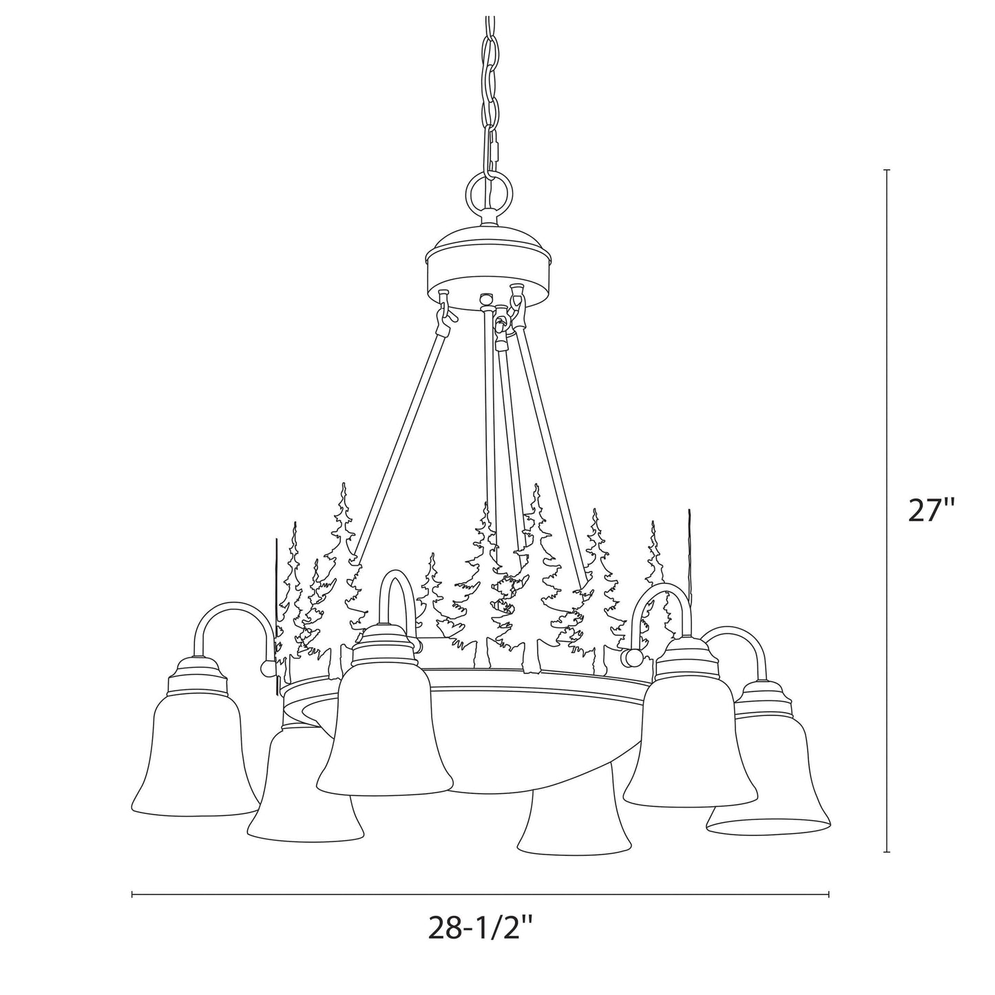 Yosemite 9L Tree Chandelier
