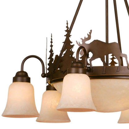 Yellowstone 9L Moose Chandelier