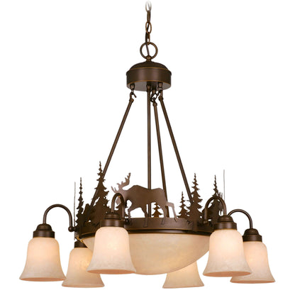 Yellowstone 9L Moose Chandelier