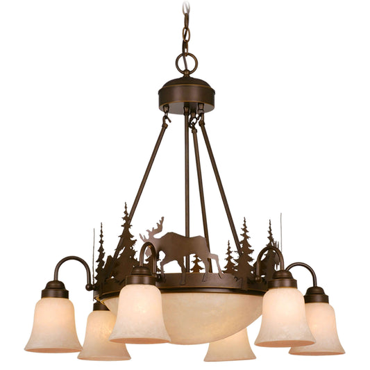 Yellowstone 9L Moose Chandelier