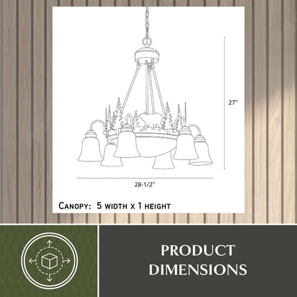 Bozeman 9L Chandelier