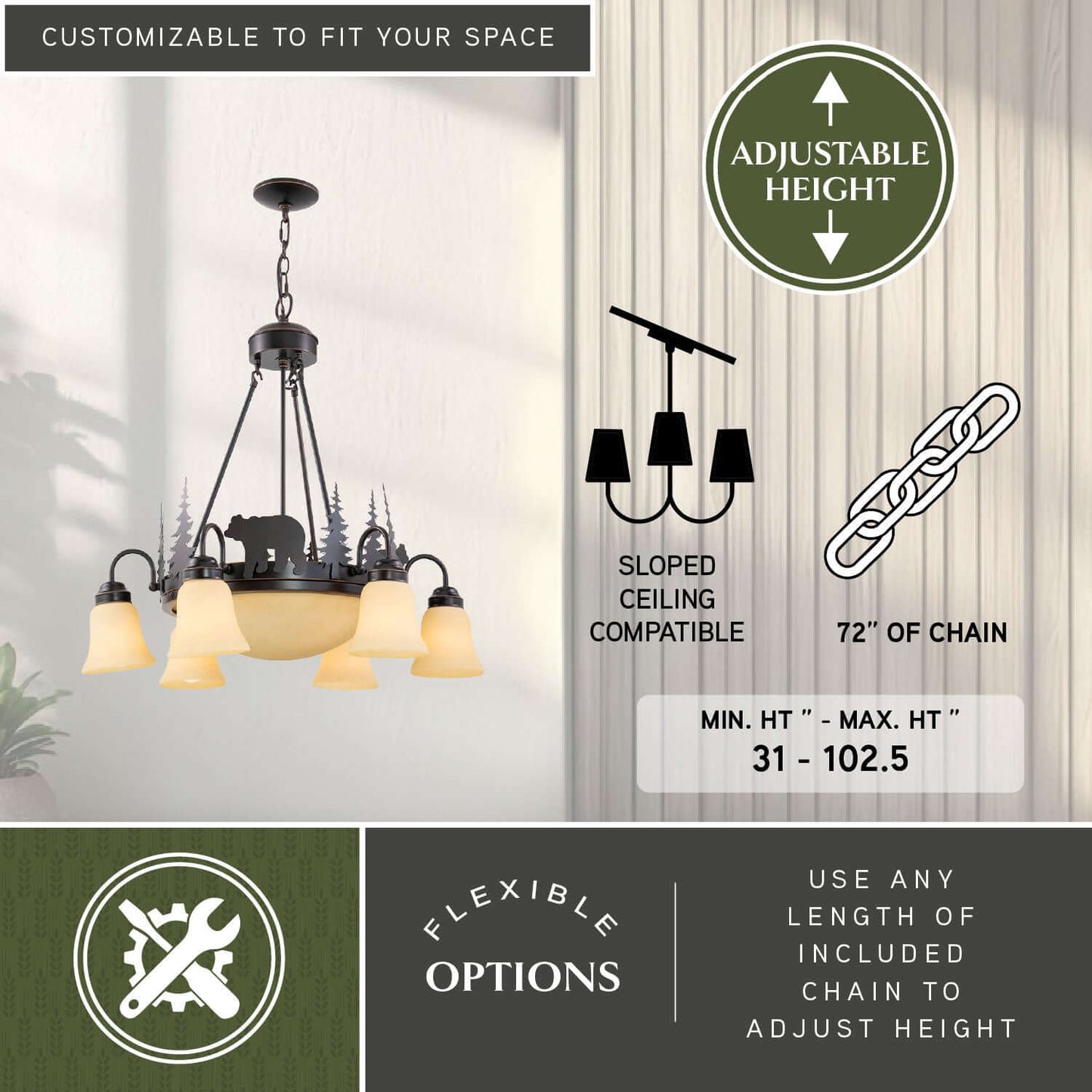 Bozeman 9L Chandelier