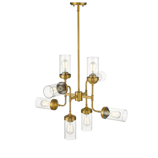 Calliope 8 Light Chandelier Foundry Brass