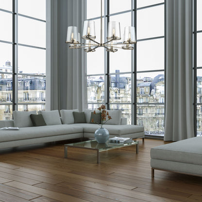 Callista 8 Light Chandelier Polished Nickel