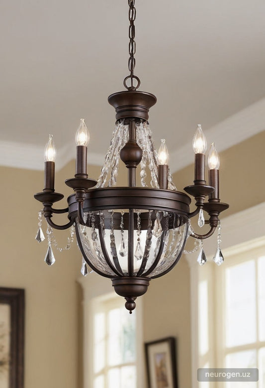 Camden 5-Light Traditional Bronze Chandelier 26"