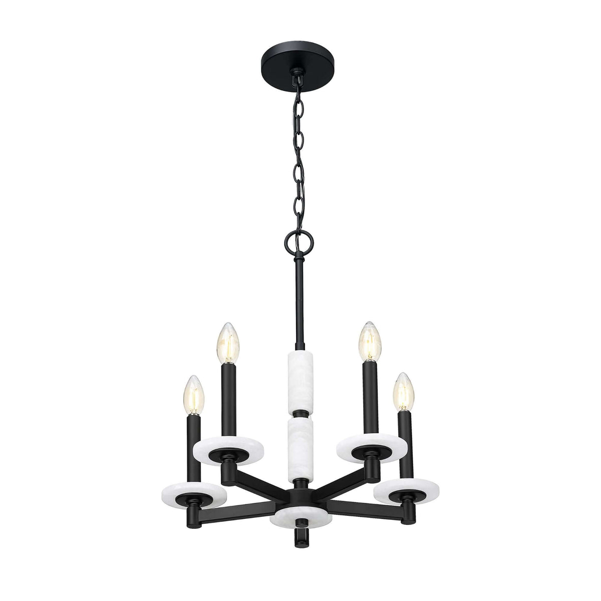 Kaden 5 Light Chandelier Matte Black