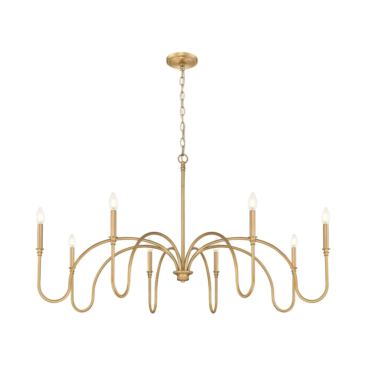 Jisele 8 Light Chandelier Rubbed Brass