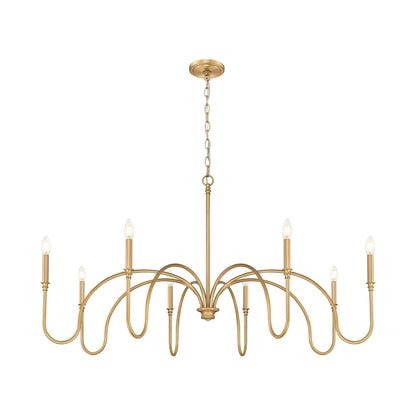 Jisele 8 Light Chandelier Rubbed Brass