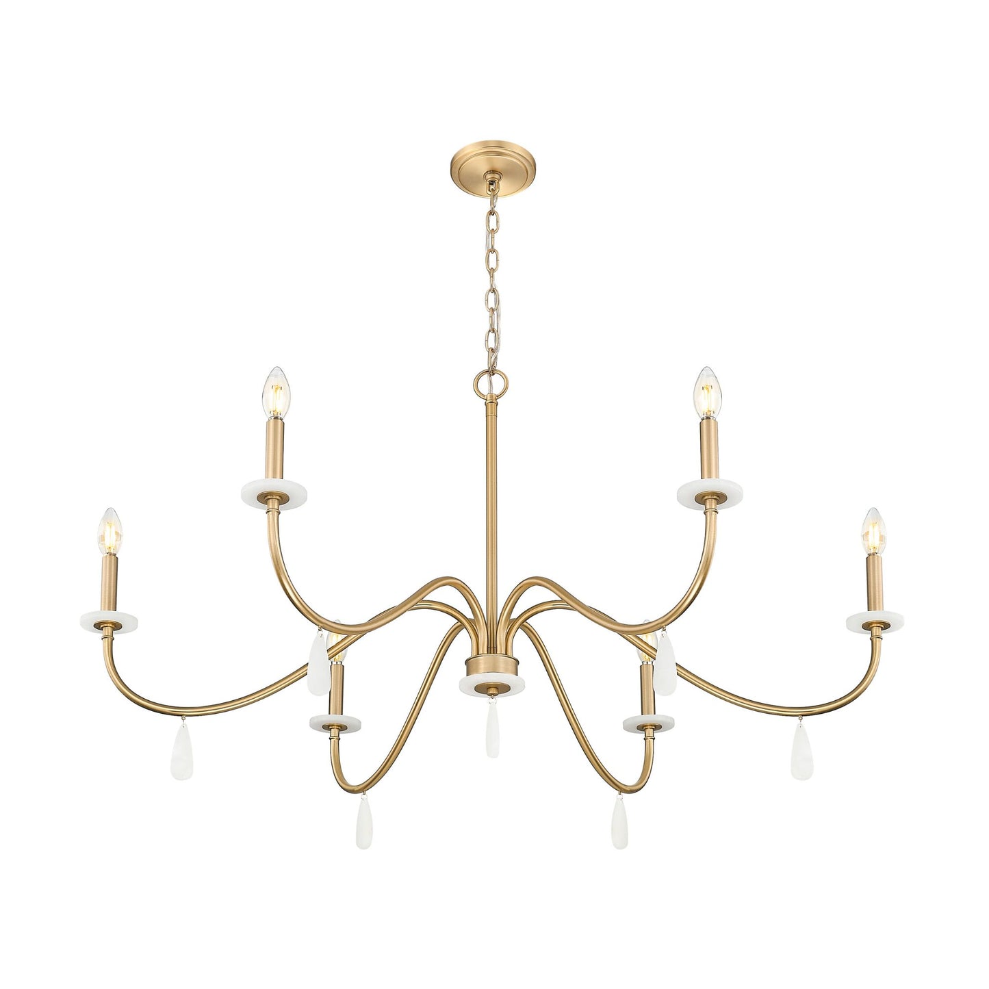 Toussant 6 Light Chandelier Modern Gold