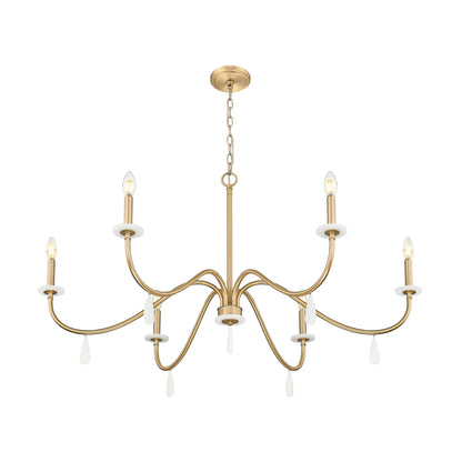 Toussant 6 Light Chandelier Modern Gold