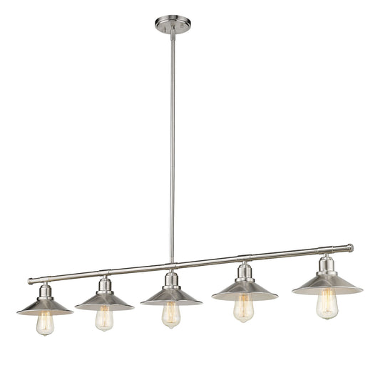 Casa 5 Light Linear Chandelier Brushed Nickel