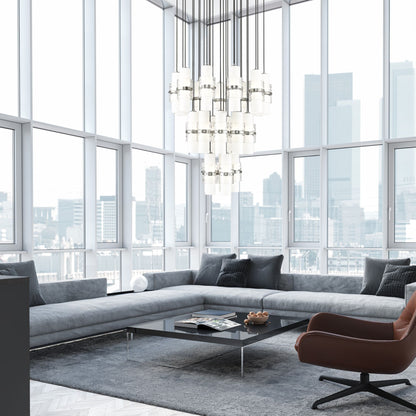 Cayden 27 Light Chandelier Brushed Nickel