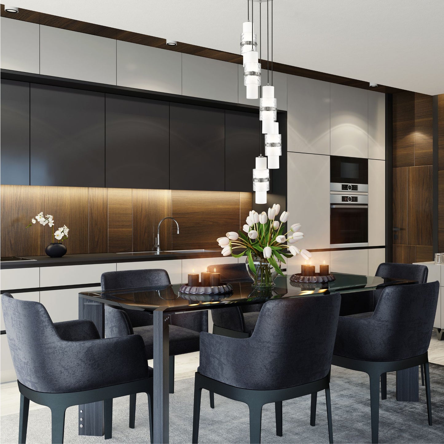 Cayden 5 Light Chandelier Brushed Nickel