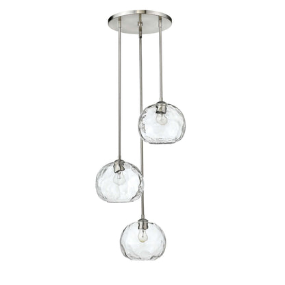 Chloe 3 Light Chandelier Brushed Nickel
