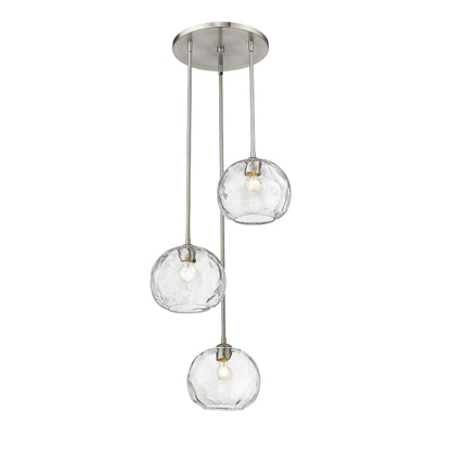 Chloe 3 Light Chandelier Brushed Nickel