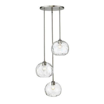 Chloe 3 Light Chandelier Brushed Nickel
